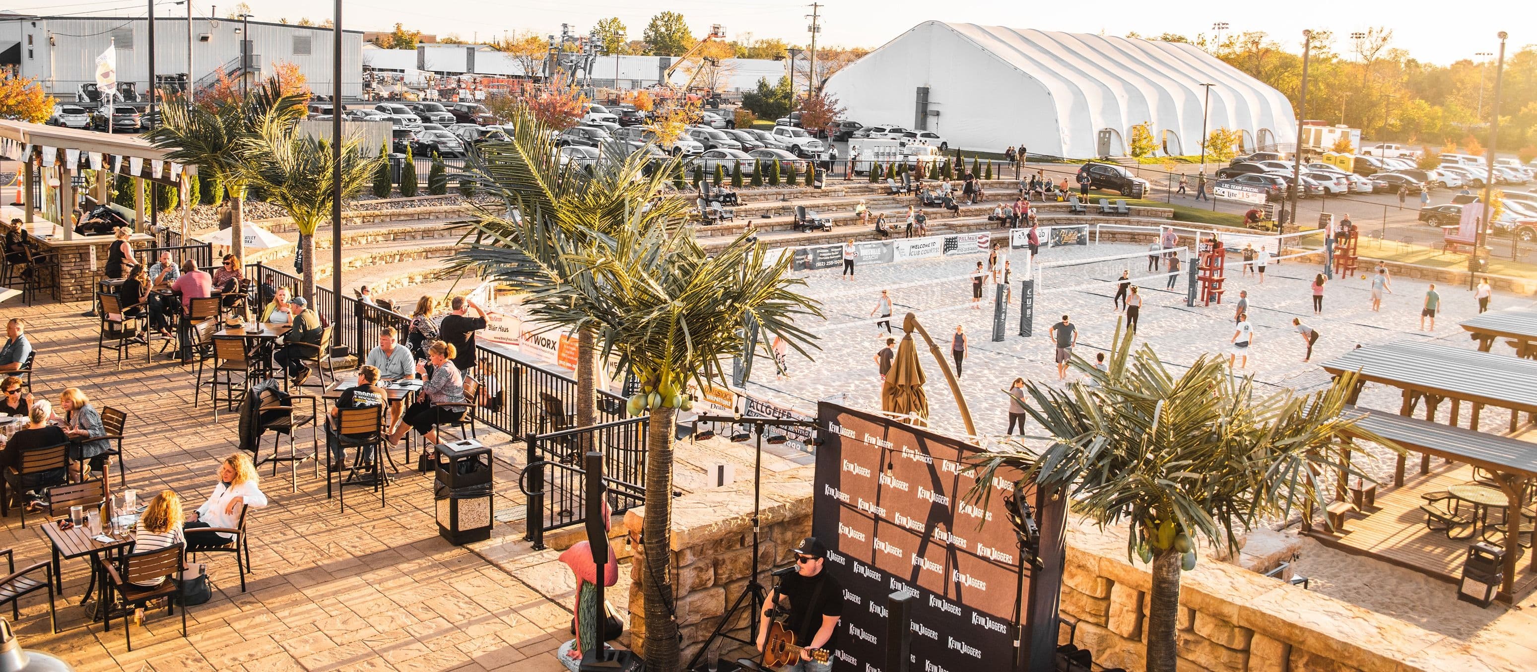Beach volleyball courts