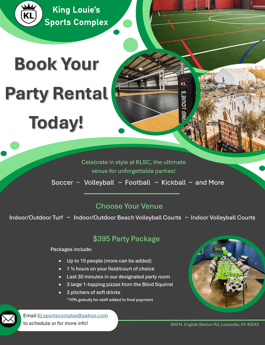 Party bookings flyer